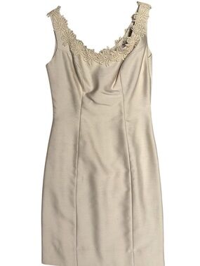 DAYMOR Couture Original Evening Cocktail Prom Formal Dress Size Small S Neutral